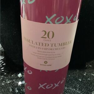 Paris Hilton Pink Insulated Tumbler with XOXO Design